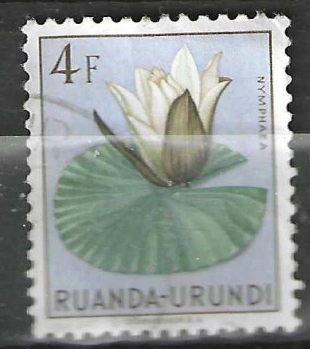Ruanda-Urundi 1959/1961 - Yvert 205 - Witte Waterlelie (PF), Verzenden, Postfris