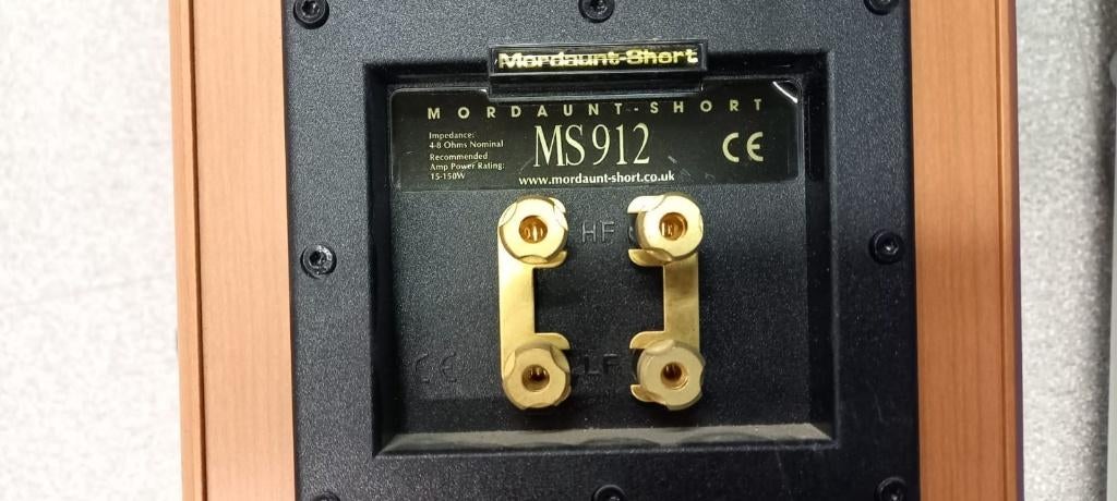vier luidsprekers Mordaunt - Short  MS 912, Audio, Tv en Foto, Luidsprekerboxen, Zo goed als nieuw, Front, Rear of Stereo speakers