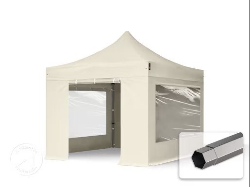 Tonnelle de réception Easy Up 3x3 m, acier, Enlèvement, Utilisé, Jusqu'à 2