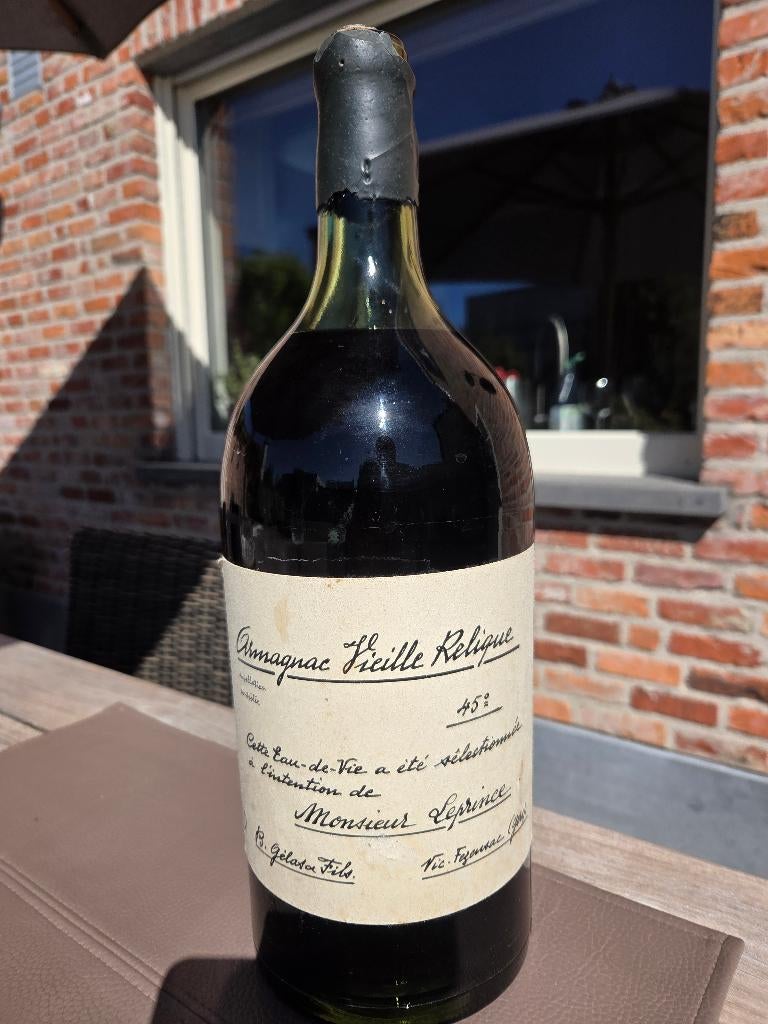 Oude fles armagnac 250cl, Verzamelen, Wijnen, Ophalen, Zo goed als nieuw, Overige typen, Vol