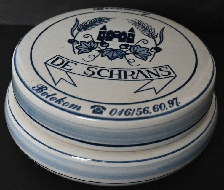 Brouwerij De Schrans Betekom  2 x Delfts Blauw / 21 en 13 cm, Verzamelen, Verzenden, Zo goed als nieuw, Reclamebord, Plaat of Schild