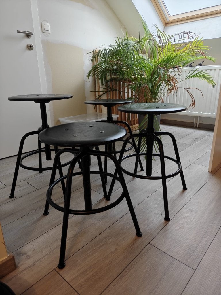 Tabourets/chaises de cuisine réglables en hauteur, Maison & Meubles, Tabourets, Utilisé, Bois, Réglable en hauteur, Enlèvement