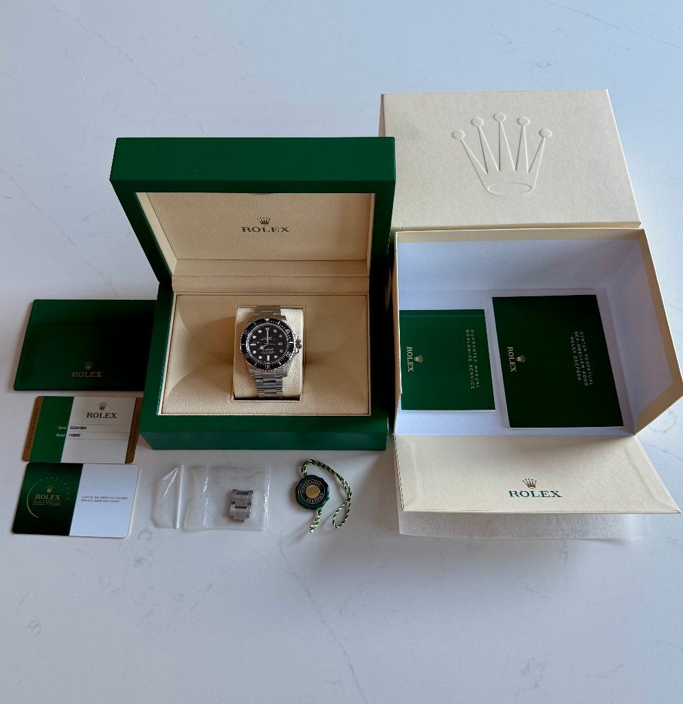 Rolex Sea-Dweller 4000 (SD4K) Ref. 116600 Full Set, Handtassen en Accessoires, Ophalen, Staal, Polshorloge, Zo goed als nieuw