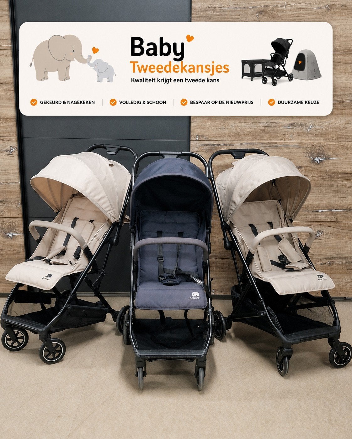 Buggy pliable Deryan Easy Compact, idéal pour les voyages, Enlèvement ou Envoi