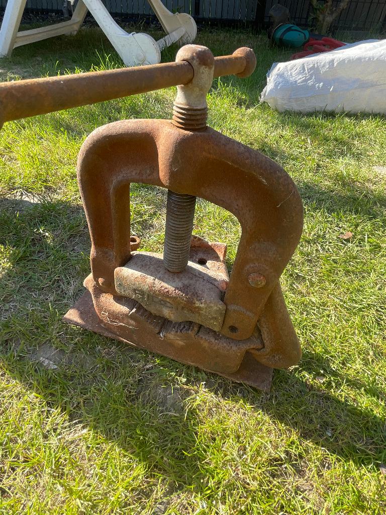 Ridgid Bankschroef buizen, Ophalen, Zo goed als nieuw, Minder dan 70 cm, Bankschroef