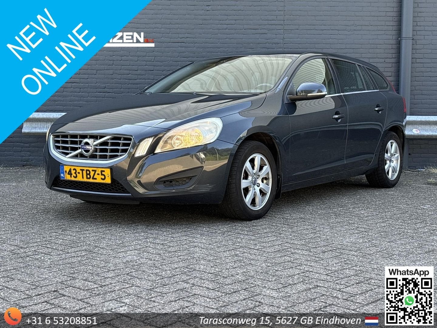 Volvo V60 2.0 D3 Kinetic | Climate | Cruise | Navi | PDC | A, Zwart, Zilver of Grijs, Te koop, Traction-control