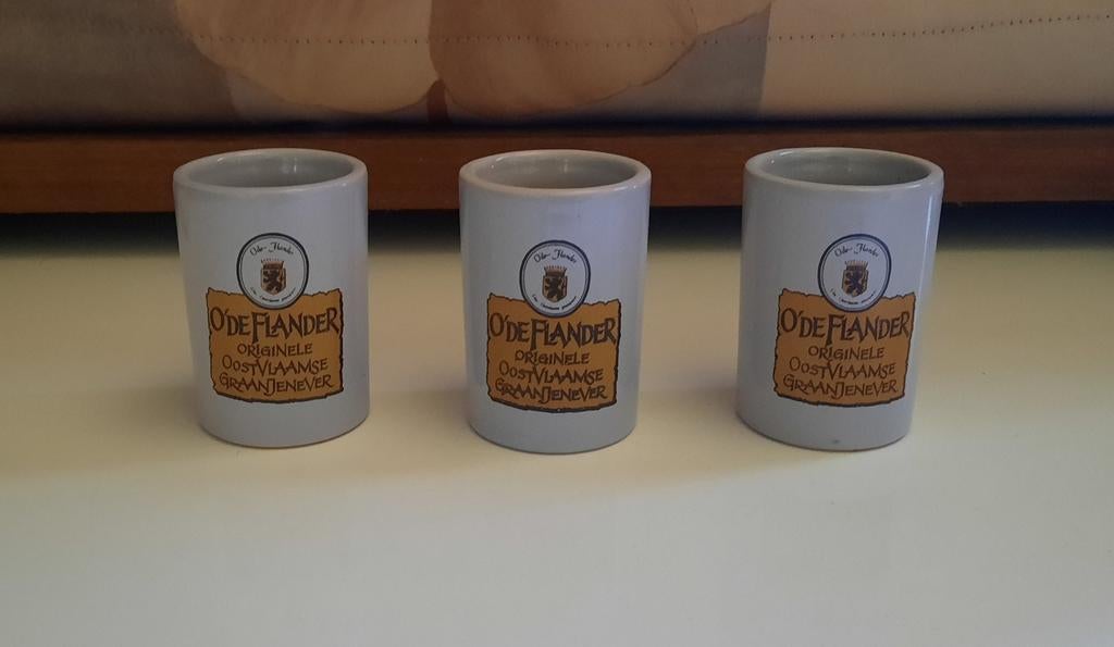 O'de Flander shot/jenever glazen, Ophalen of Verzenden, Aardewerk, Glas of Glazen