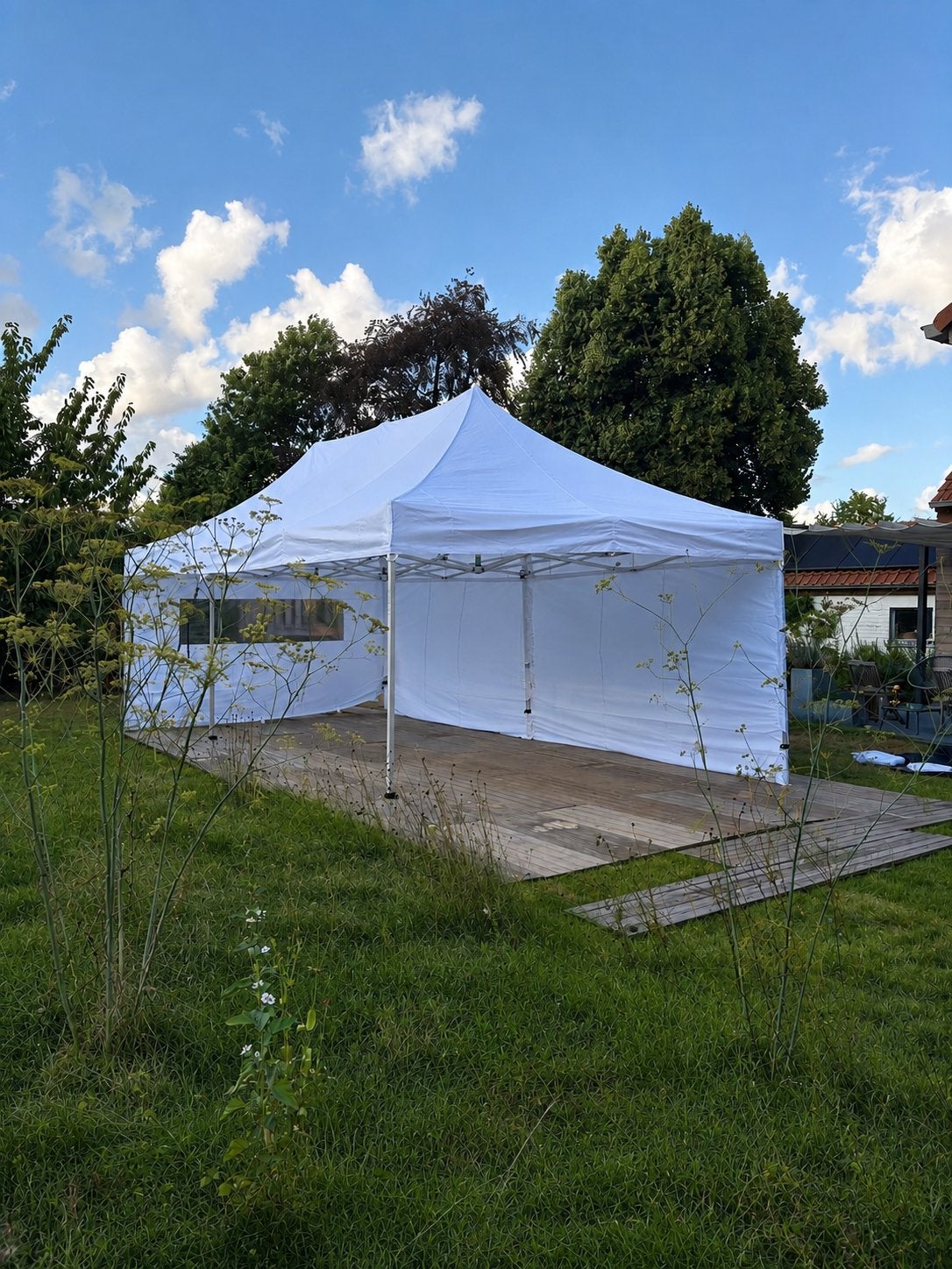 Tent 4x8m te huur, Ophalen, Zo goed als nieuw, Partytent