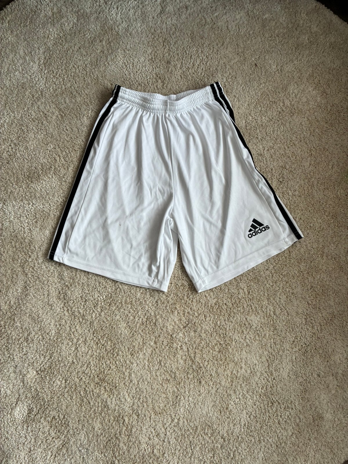 Adidas voetbalshort – wit/zwart, Wit, Ophalen of Verzenden, Zo goed als nieuw, Voetbal