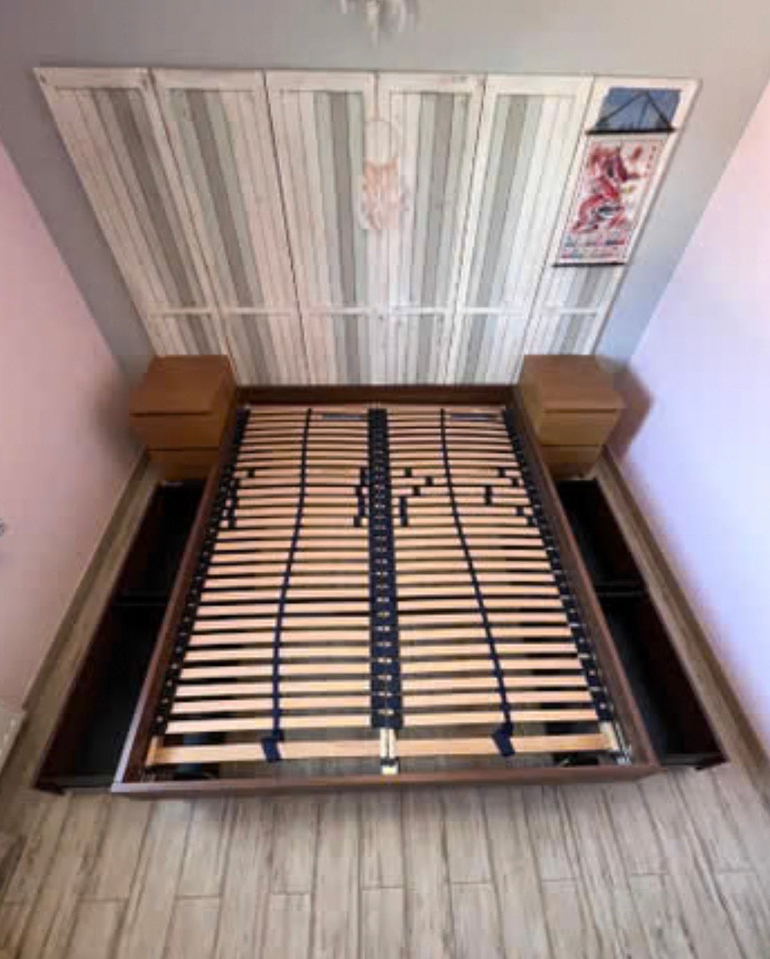 Superbe lit en bois composé 2 sommiers &matelas 140cm/200cm, Maison & Meubles, Chambre à coucher | Lits, Enlèvement, Comme neuf