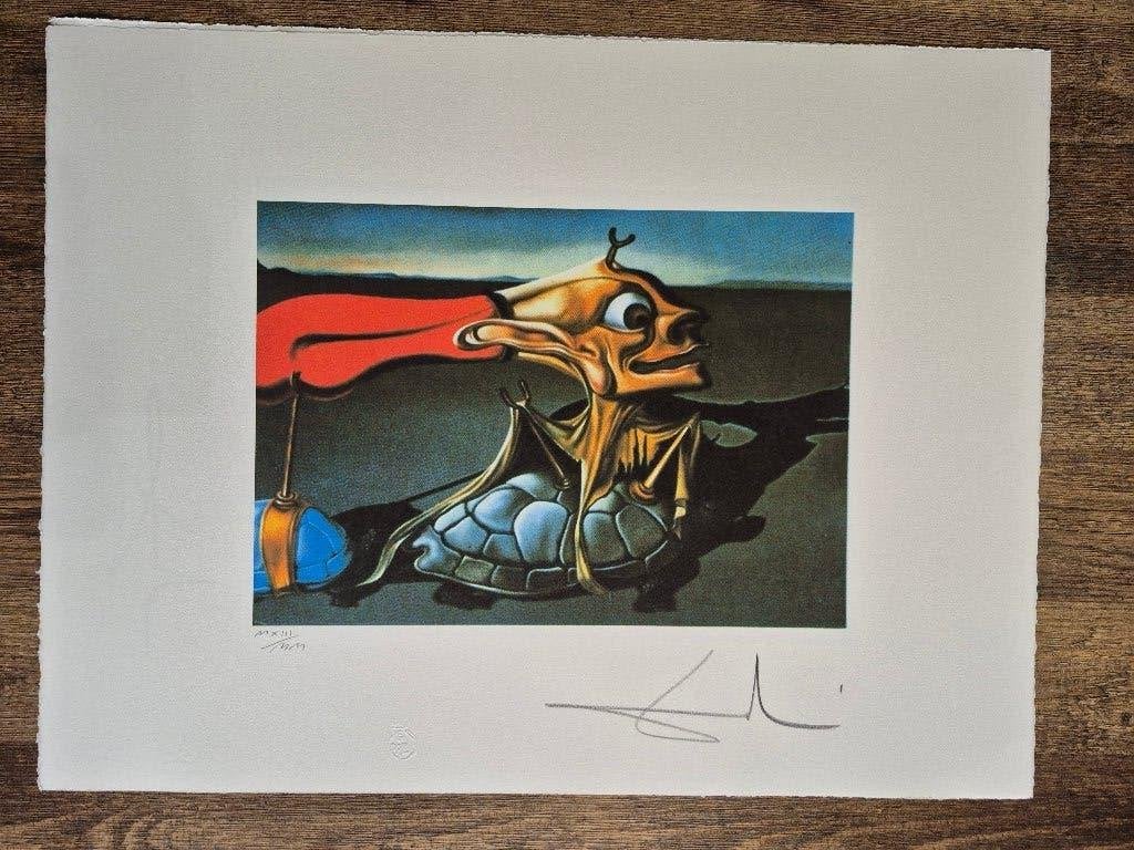 Salvador Dali Lithografie off set 50x65 cm. 65€, Antiquités & Art, Enlèvement ou Envoi, Lithographie