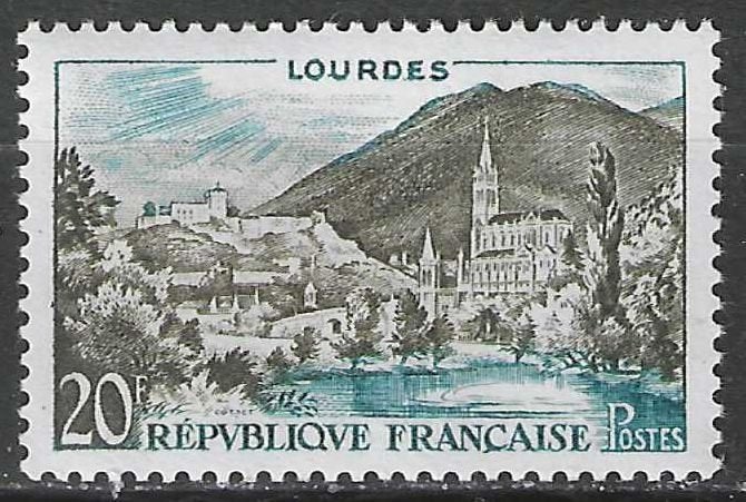 Frankrijk 1958 - Yvert 1150 - Lourdes (PF), Postzegels en Munten, Verzenden, Postfris