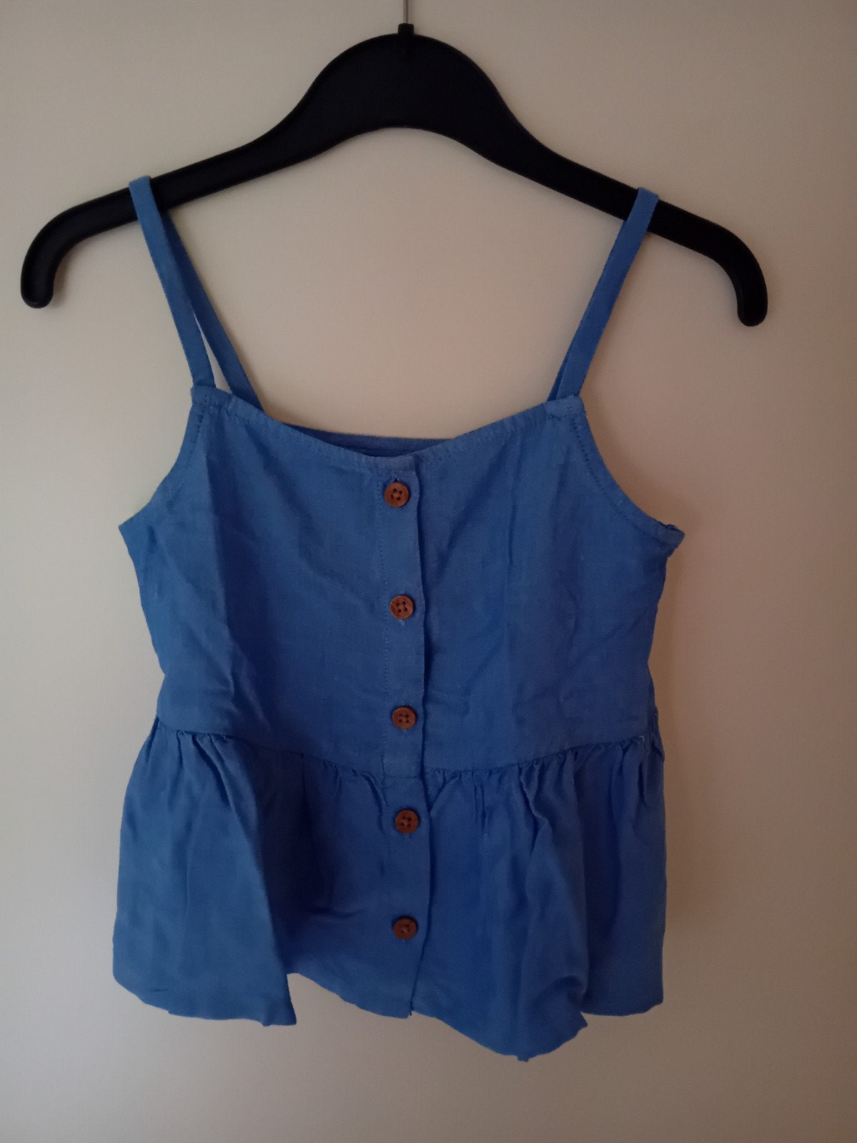 Blauw topje, Kinderen en Baby's, Kinderkleding | Maat 116, Meisje, H&M, Ophalen of Verzenden, Zo goed als nieuw