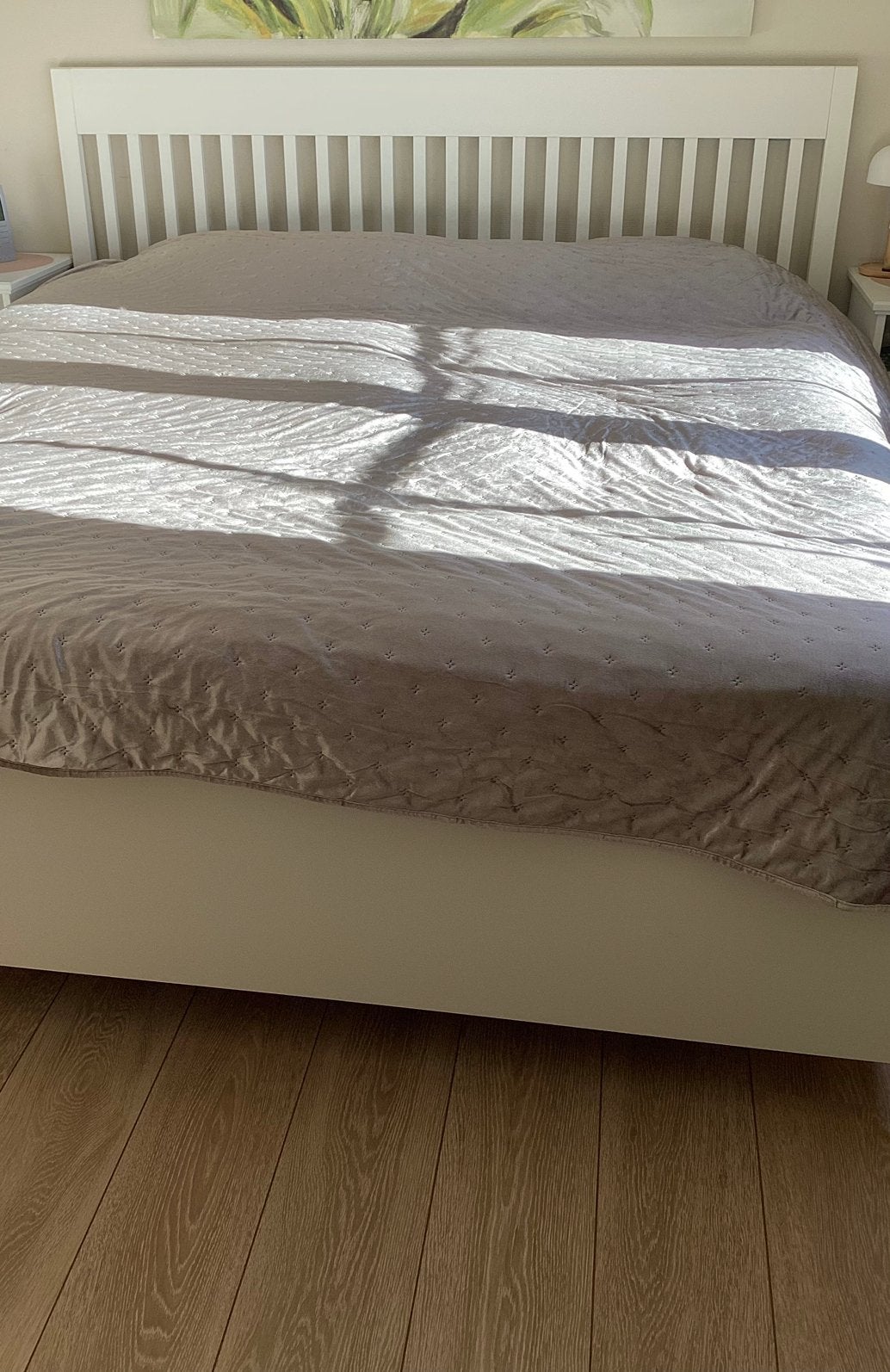 Ikea bed 180 x 200 met lattenbodems zonder matras, Huis en Inrichting, Ophalen, Wit, Tweepersoons, Zo goed als nieuw