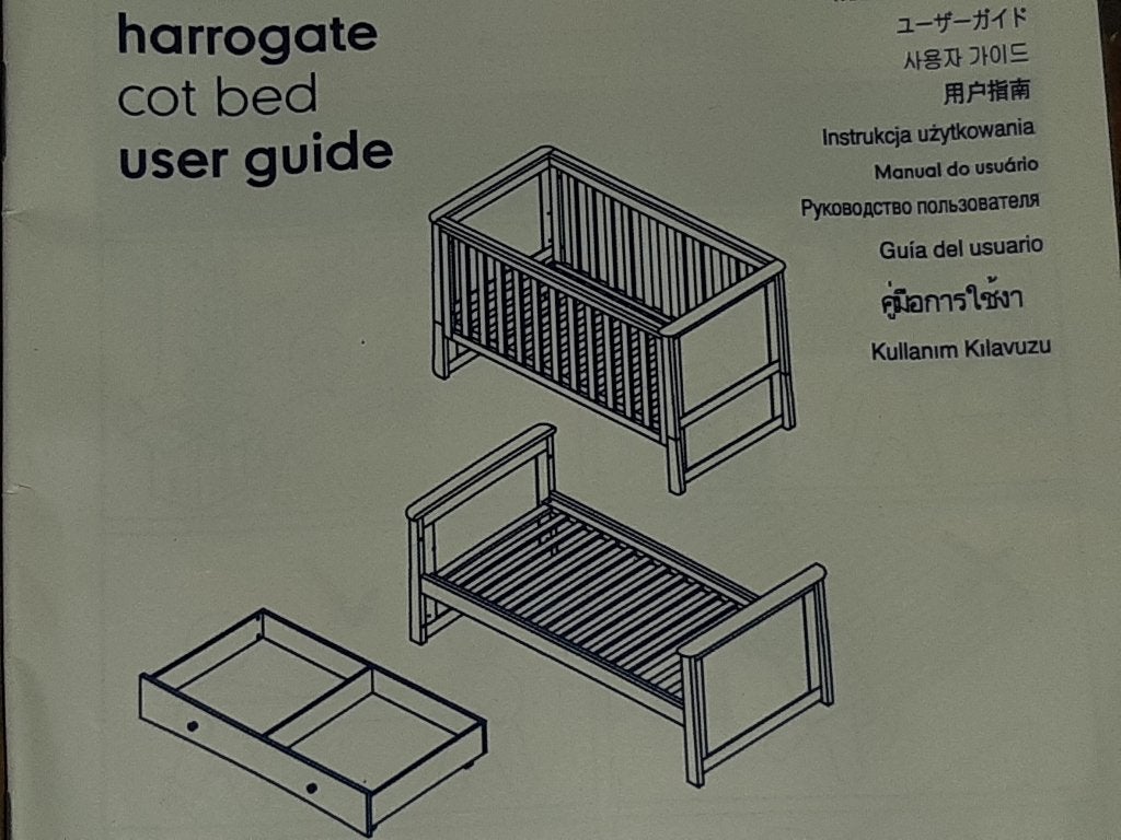 Harrogate Mothercare 140/70cm uitschuifbaar bed met lade, Ophalen, Zo goed als nieuw, Overige typen