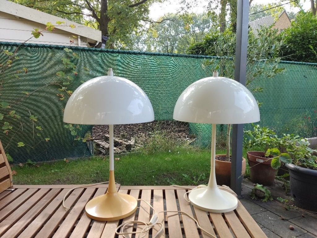 Vintage Hala Mushroom Lampen (1 schade), Huis en Inrichting, Lampen | Tafellampen, Ophalen, Kunststof, Gebruikt, Overige merken