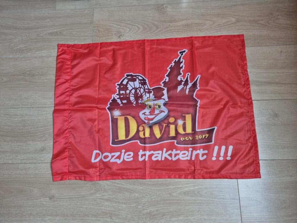 Carnaval Aalst vlag kandidaat prins David 2017, Ophalen of Verzenden