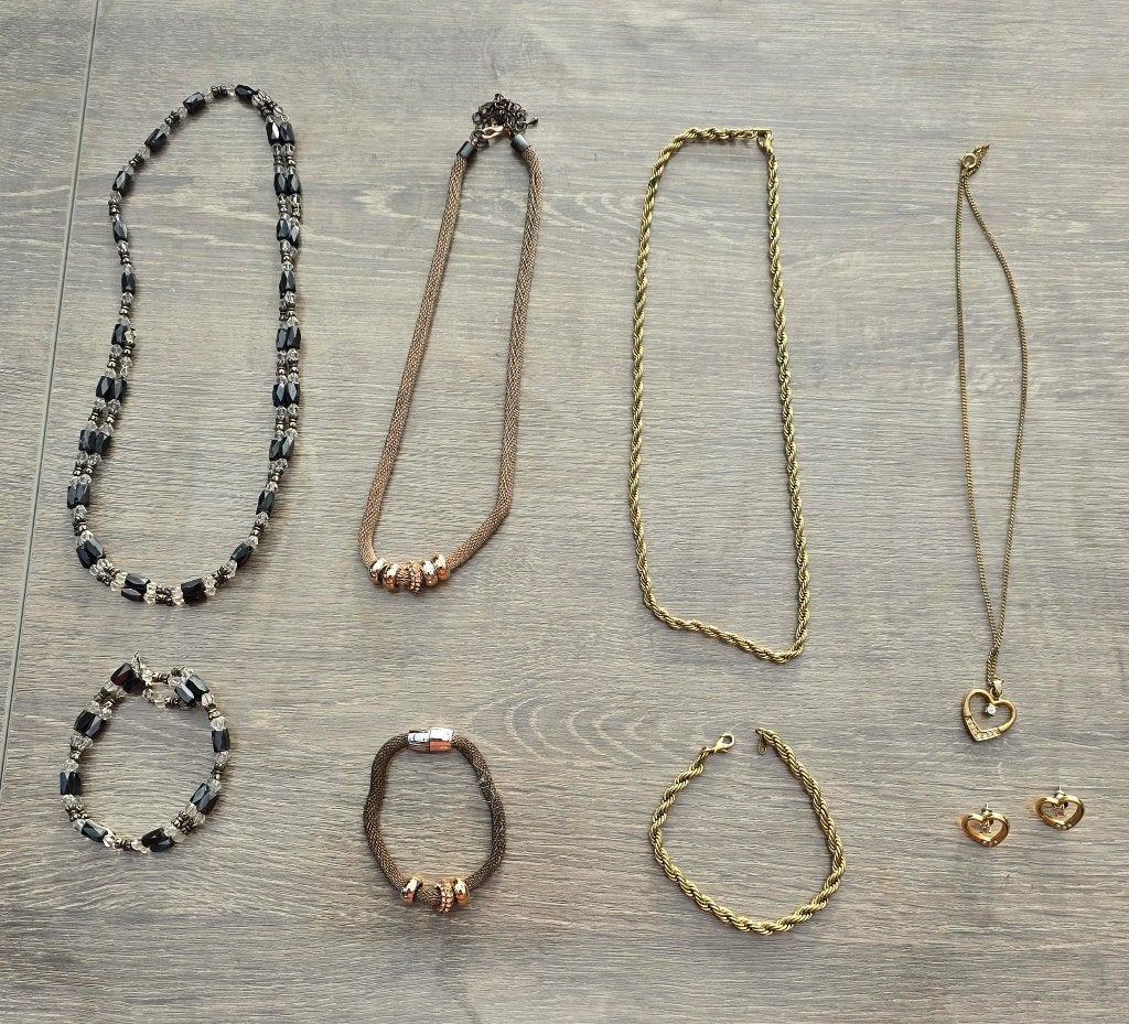 Juwelen ketting + armband/oorringen, Ophalen, Gebruikt