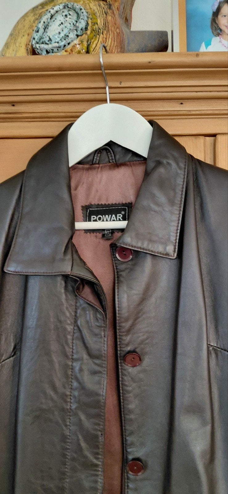 mooie lams ledere mantel in bruin, Kleding | Dames, Ophalen, Bruin, Powar, Maat 42/44 (L)