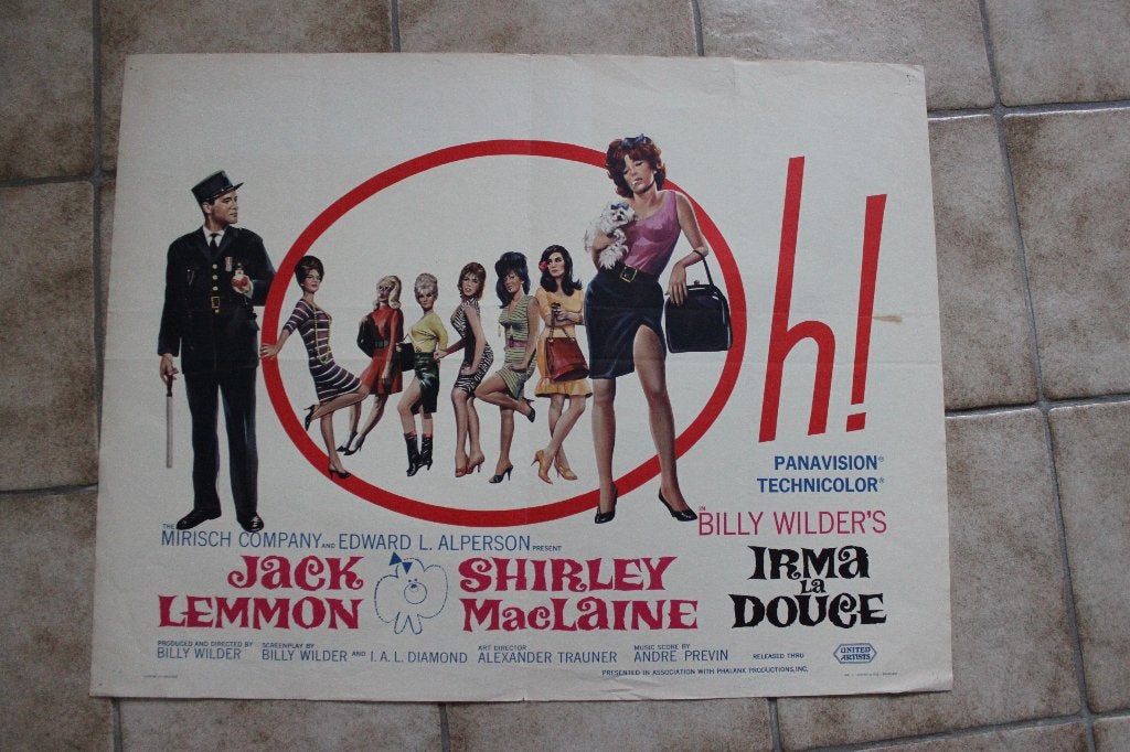 filmaffiche Irma La Douce 1963 Jack Lemmon filmposter, Collections, Posters & Affiches, Comme neuf, Cinéma et TV, A1 jusqu'à A3