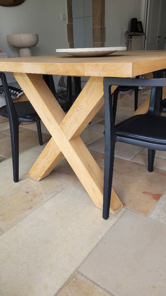 table à manger, 100 à 150 cm, Enlèvement, Utilisé, Chêne