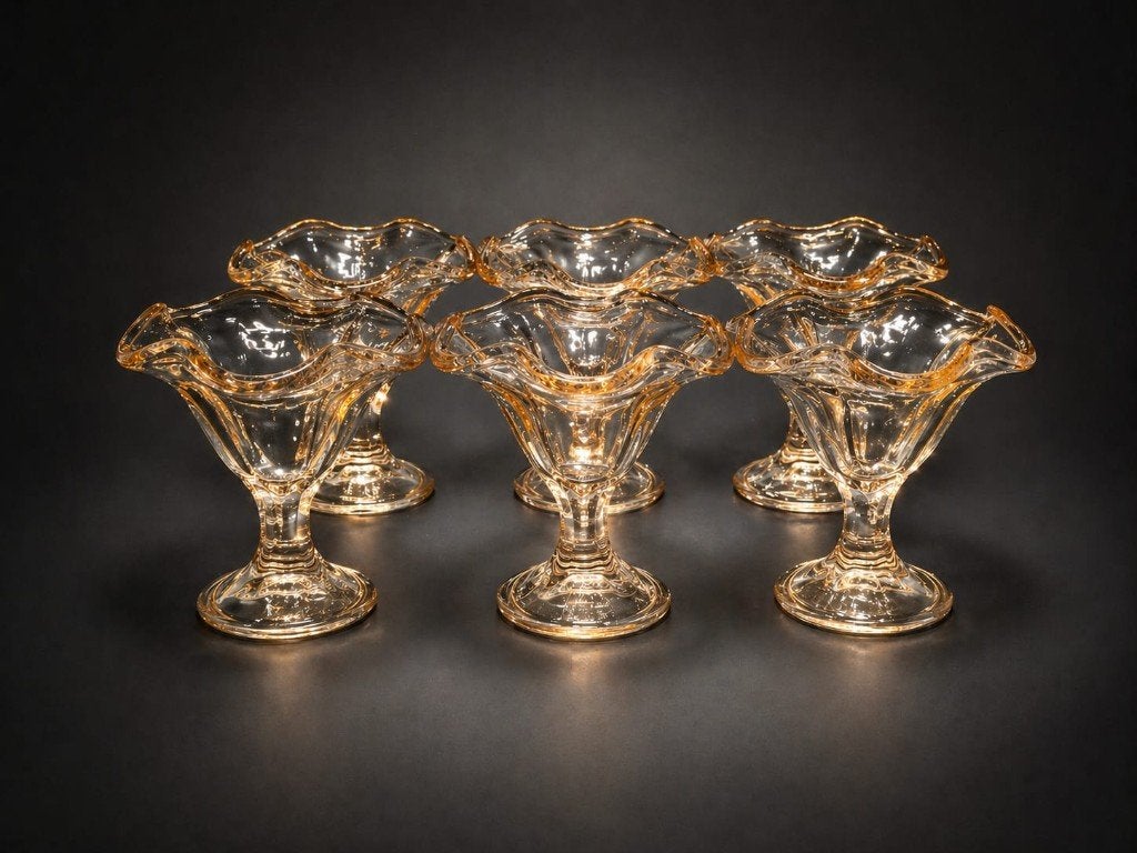 Set van zes ijs- of dessertbekers., Ophalen
