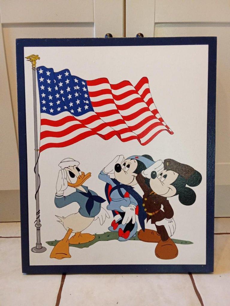Panneau décoratif US WW2 : MICKEY & Co, Collections, Enlèvement ou Envoi