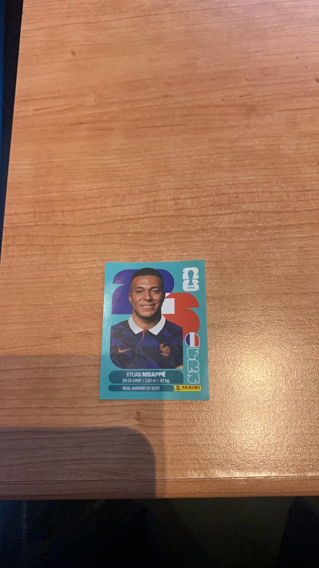 Carte de football de Kylian Mbappé, Enlèvement, Neuf, Autocollant