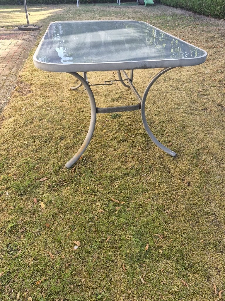 Buitentafel, Jardin & Terrasse, Tables de jardin, Enlèvement, Utilisé, Rectangulaire, Métal