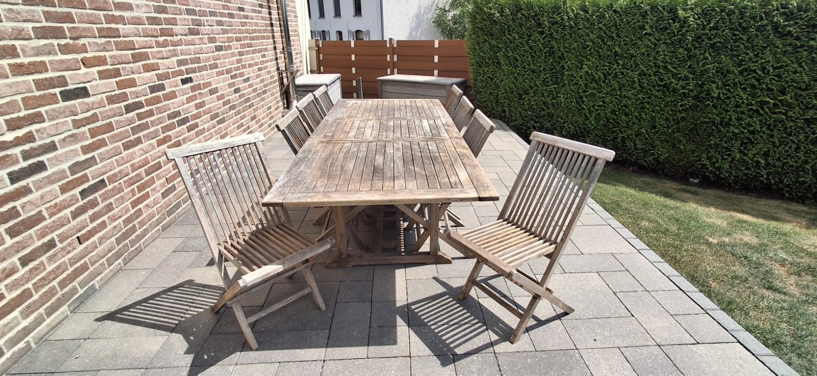 Meuble de jardin, Jardin & Terrasse, Chaise, 8 places, Utilisé, Sets de jardin