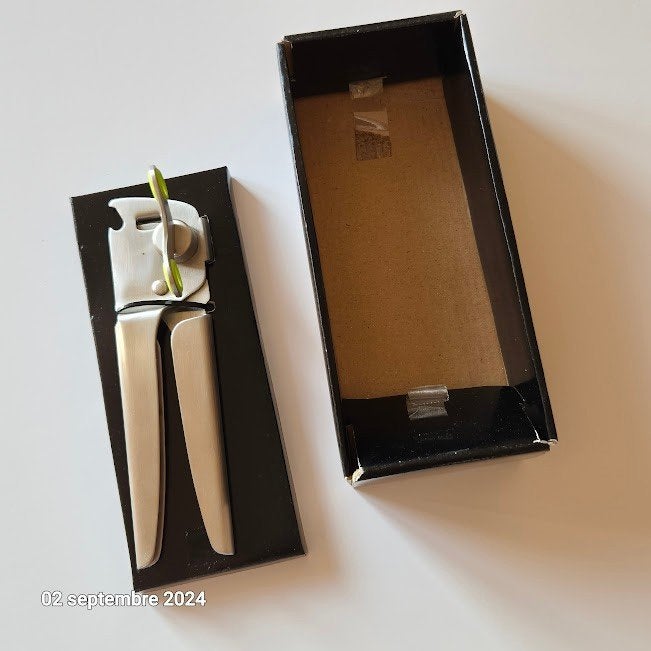 Magnifique ouvre boîte en métal de qualité, tout inox écolo, Neuf, Autres marques, Gris, Envoi