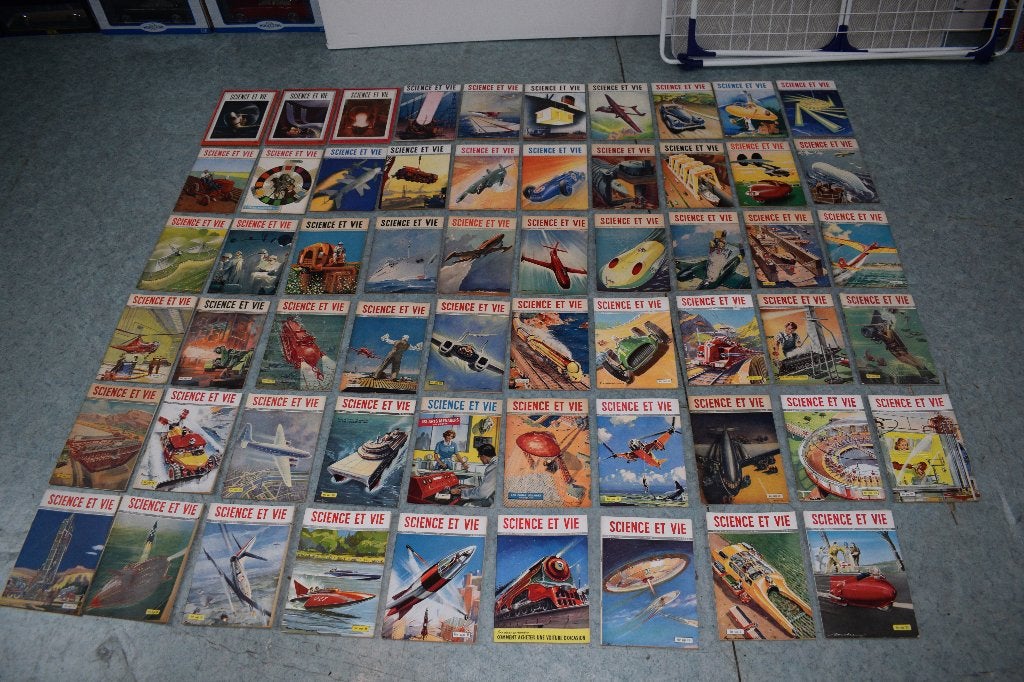 lot 59 magazines science vie 1943 1945 1946 1950, Antiquités & Art, Enlèvement ou Envoi