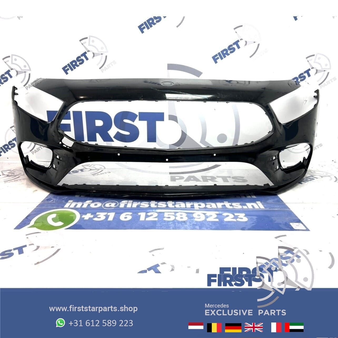 W177 AMG BUMPER Mercedes A Klasse AMG VOORBUMPER WIT GRIJS Z, Gebruikt, -, Voor, Ophalen of Verzenden