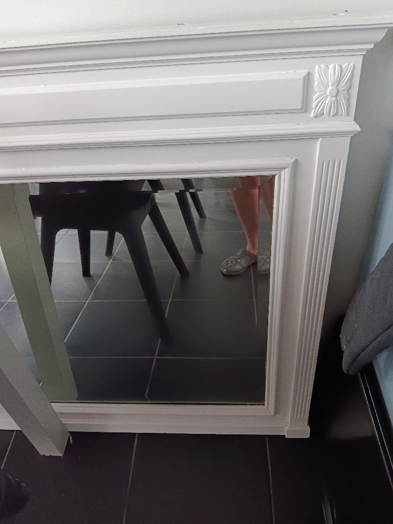 Miroir ancien non piqué, Enlèvement, Rectangulaire, 100 à 150 cm, Moins de 100 cm