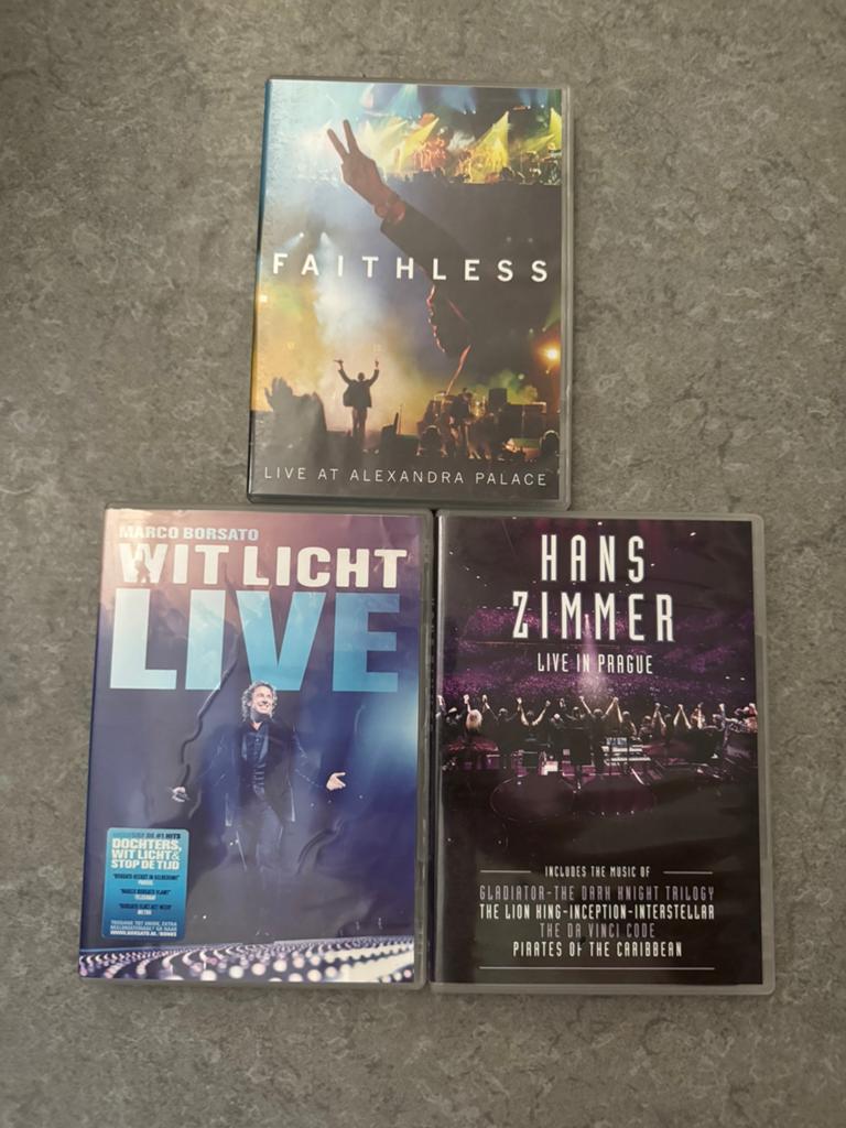 3 DVD’s muziek en concerten, Cd's en Dvd's, Ophalen of Verzenden, Zo goed als nieuw, Muziek en Concerten