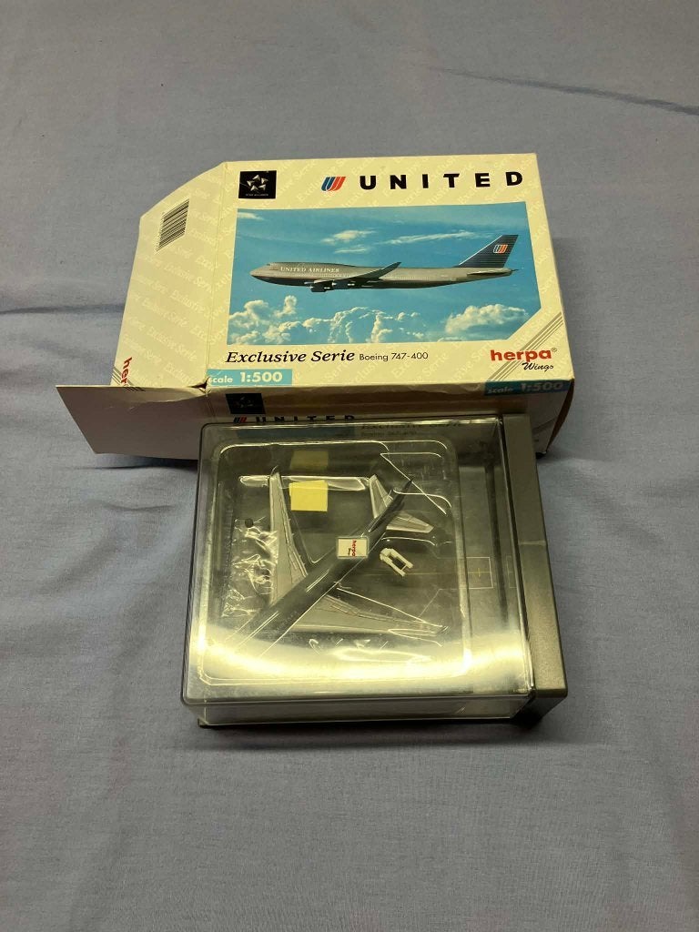 Maquette Boeing 747 1/500 Herpa, Verzamelen, Ophalen of Verzenden, Zo goed als nieuw, Schaalmodel
