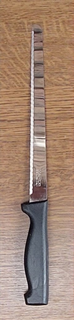 Broodmes - MaRob - Stainless Steel - zo goed als nieuw, Huis en Inrichting, Ophalen, Los bestek, Zo goed als nieuw, Broodmes