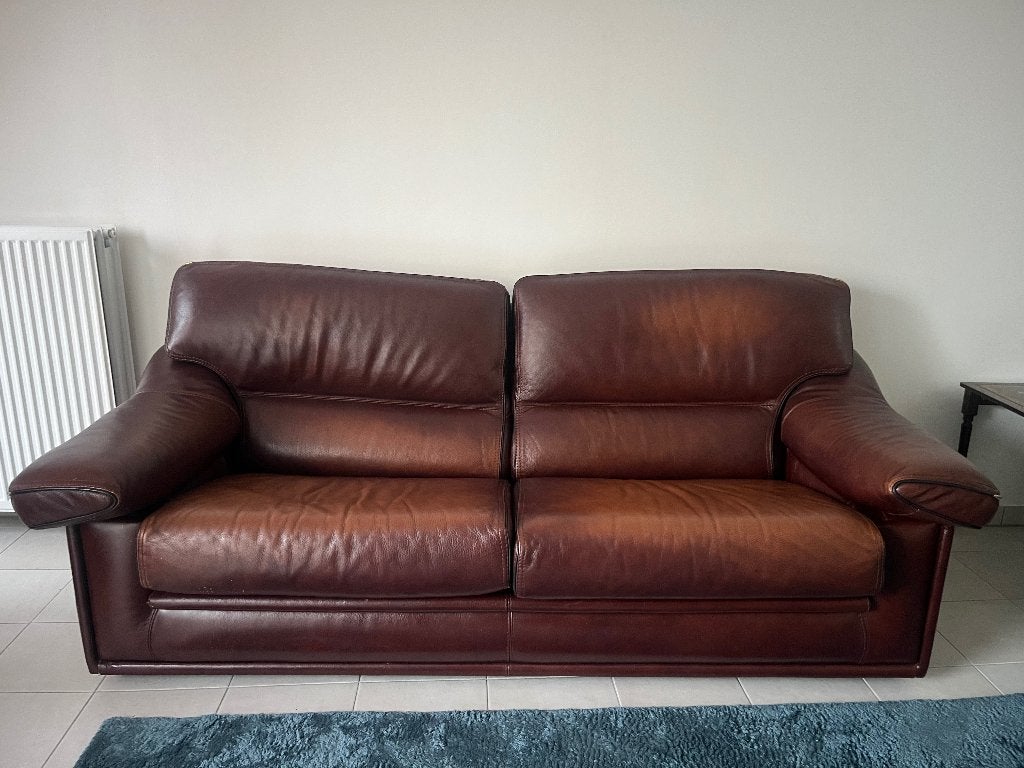 Leder sofa, Ophalen, Gebruikt, 150 tot 200 cm, Driepersoons