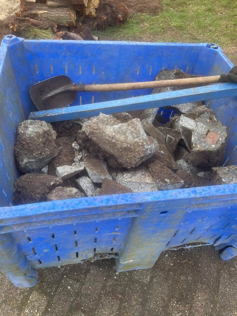 Beton afval / steenpuin, Ophalen, Gebruikt