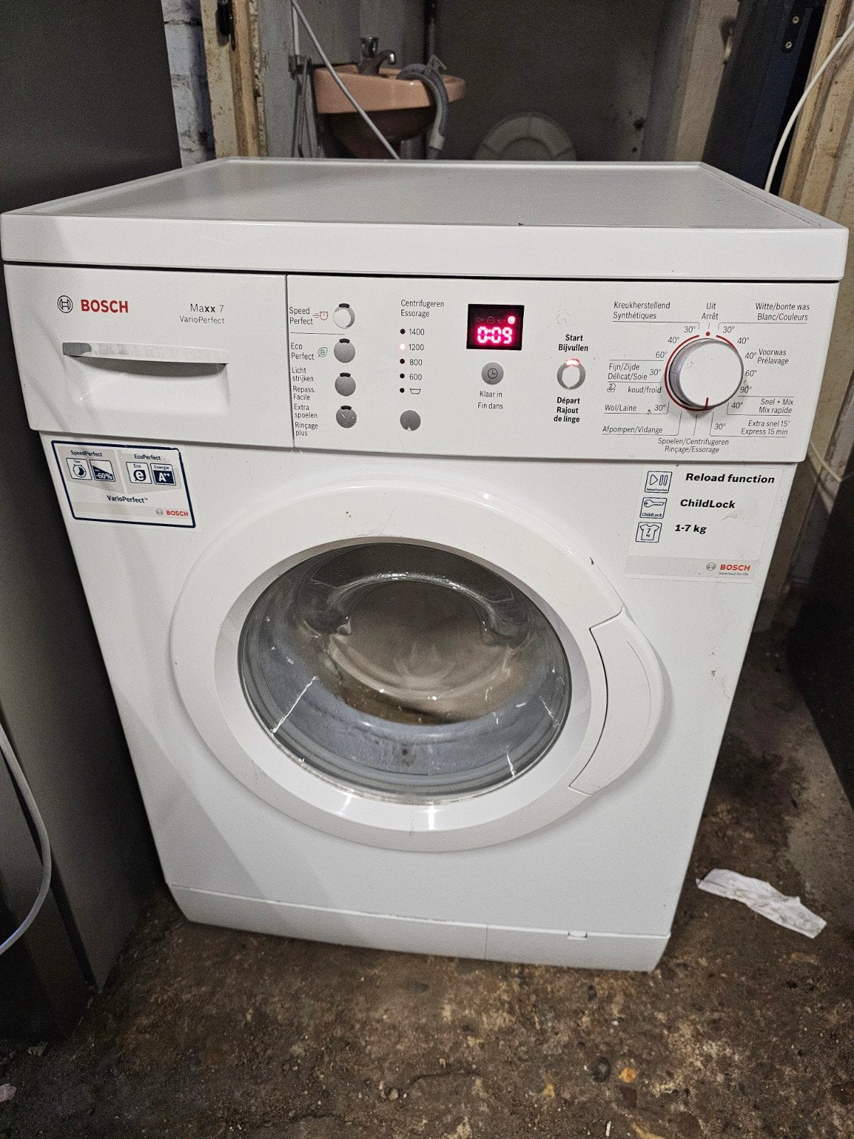 Bosch 7kg, Elektronische apparatuur, Gebruikt, Minder dan 85 cm, Ophalen of Verzenden, Voorlader