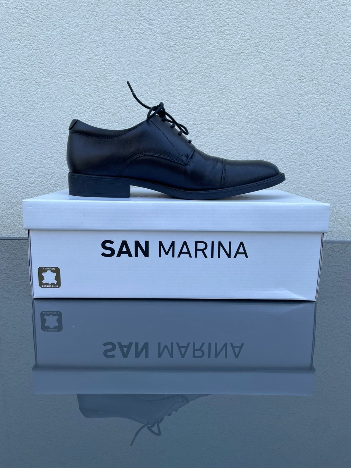 Zwarte schoenen leer, Ophalen of Verzenden, Zo goed als nieuw, Veterschoenen