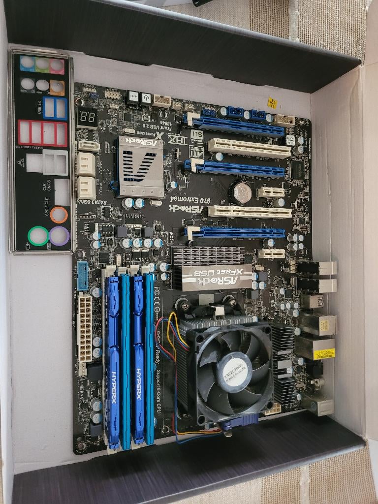Oud moederbord Asrock incl Ram etc, Computers en Software, Moederborden, Gebruikt, AMD, DDR3, Ophalen