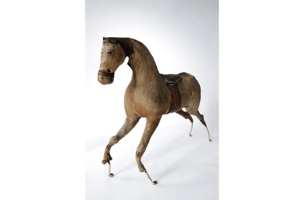 Wabi Sabi Antiek Frans Paard Echt Paardenhuid 19e eeuw, Antiek en Kunst, Ophalen