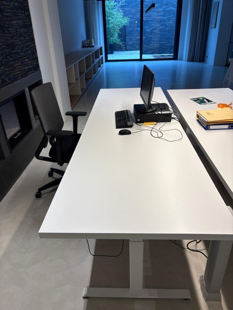 Zit Sta tafel, Ophalen, 90 cm, Metaal, 285 cm