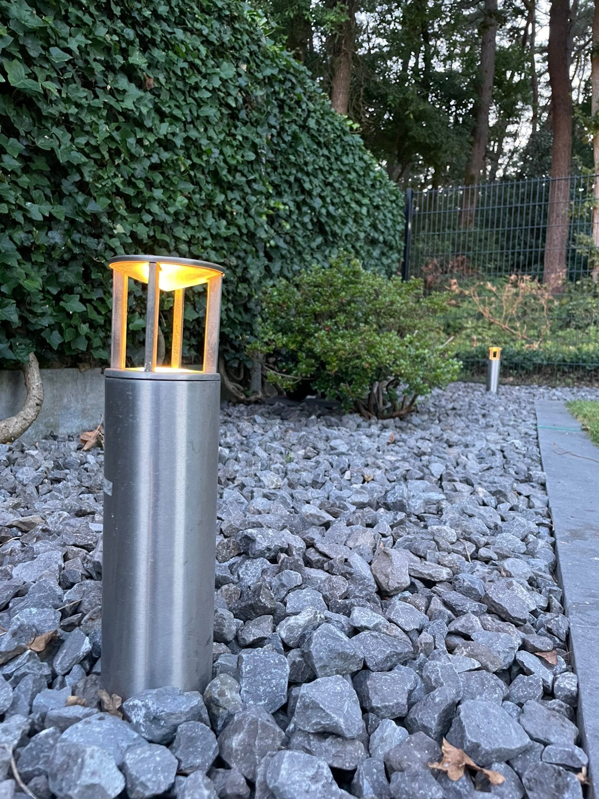 Tuinlamp staand inox 40cm 20 stuks, Ophalen, Overige materialen, Gebruikt, Minder dan 50 watt