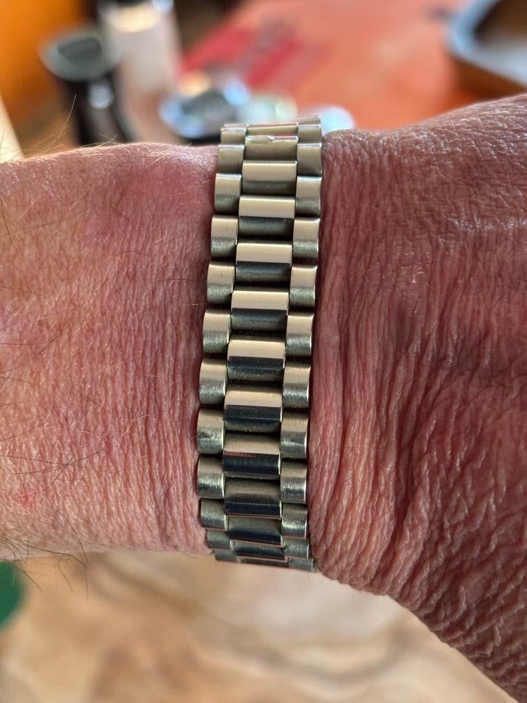 Rolex-Rolex-Bracelet type Rolex – Argent qualité supérieure, Handtassen en Accessoires, Armbanden, Ophalen, Zo goed als nieuw