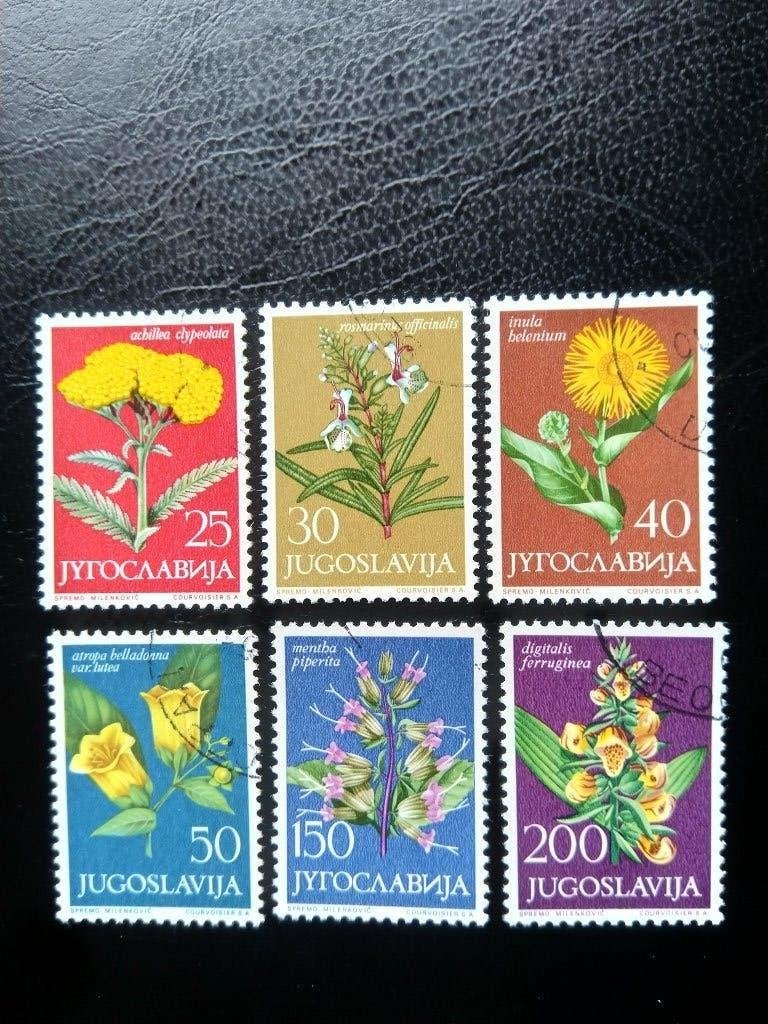 Fleurs, Yougoslavie 1965, Envoi, Affranchi, Animal et Nature