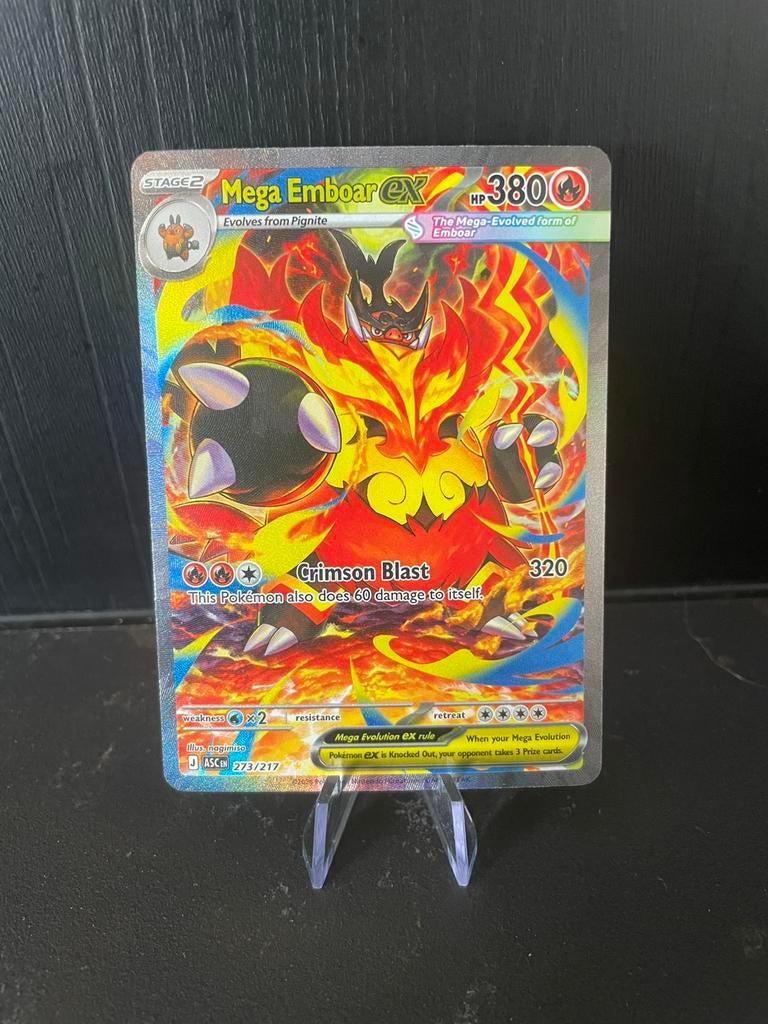 Mega Emboar EX [ 273/217 ], Hobby en Vrije tijd, Verzamelkaartspellen | Pokémon, Ophalen of Verzenden, Nieuw, Losse kaart