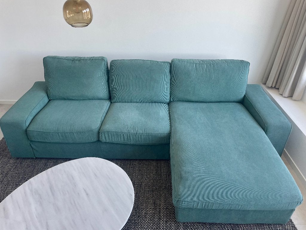 IKEA KIVIK 3-zitsbank + chaise longue, Huis en Inrichting, Ophalen, 250 tot 300 cm, Driepersoons, 75 tot 100 cm