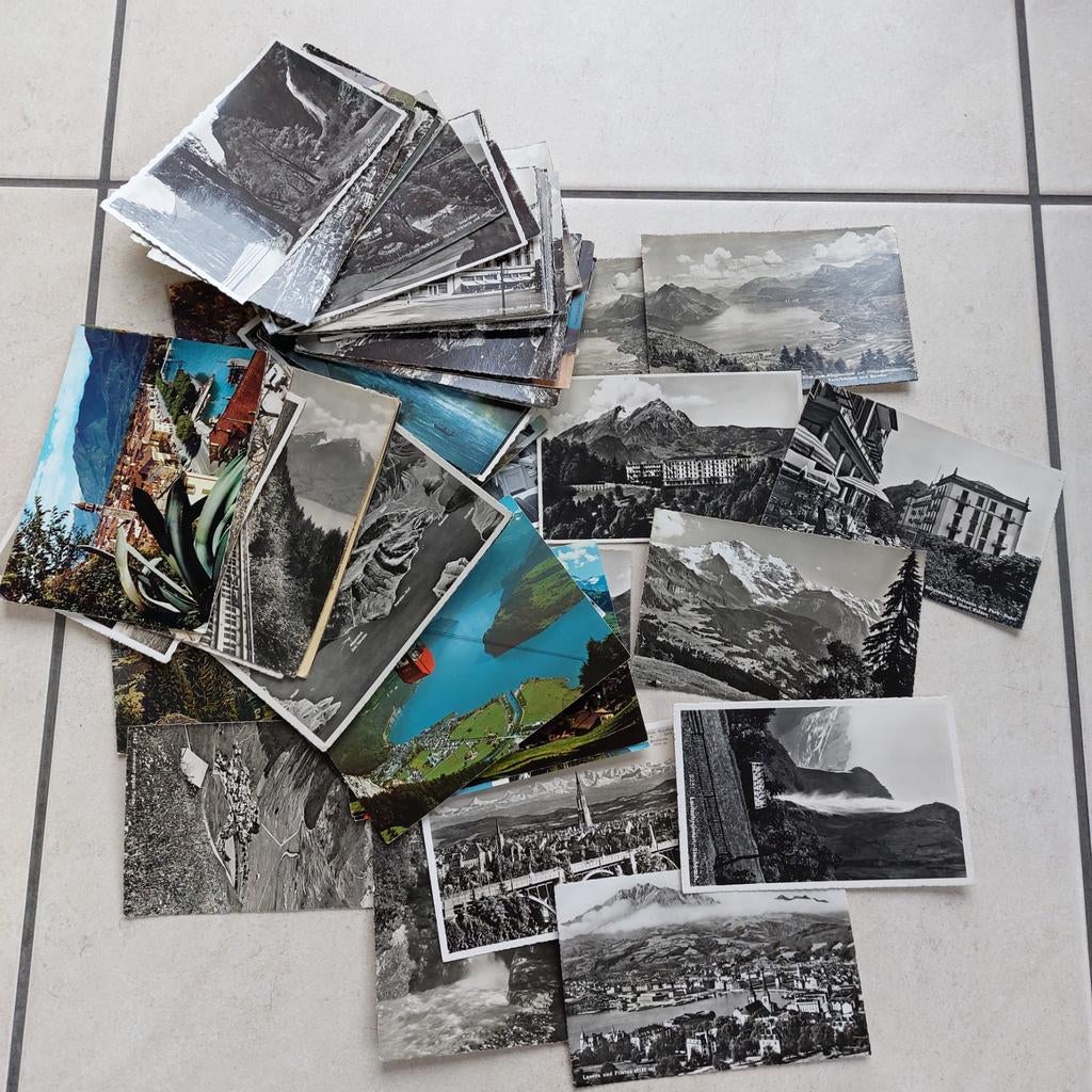 Lot van 73 oude postkaarten van Zwitserland, Verzamelen, Ophalen of Verzenden